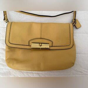 Elegant yellow Leather Clutch